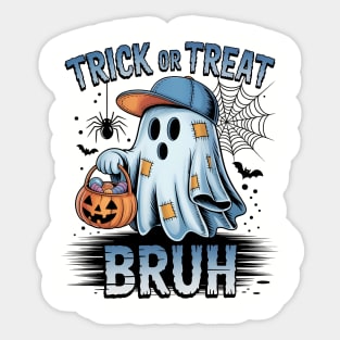 Trick or Treat Bruh, Classic Halloween Sticker